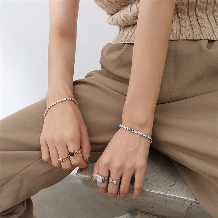 tennis bracelet stainless steel