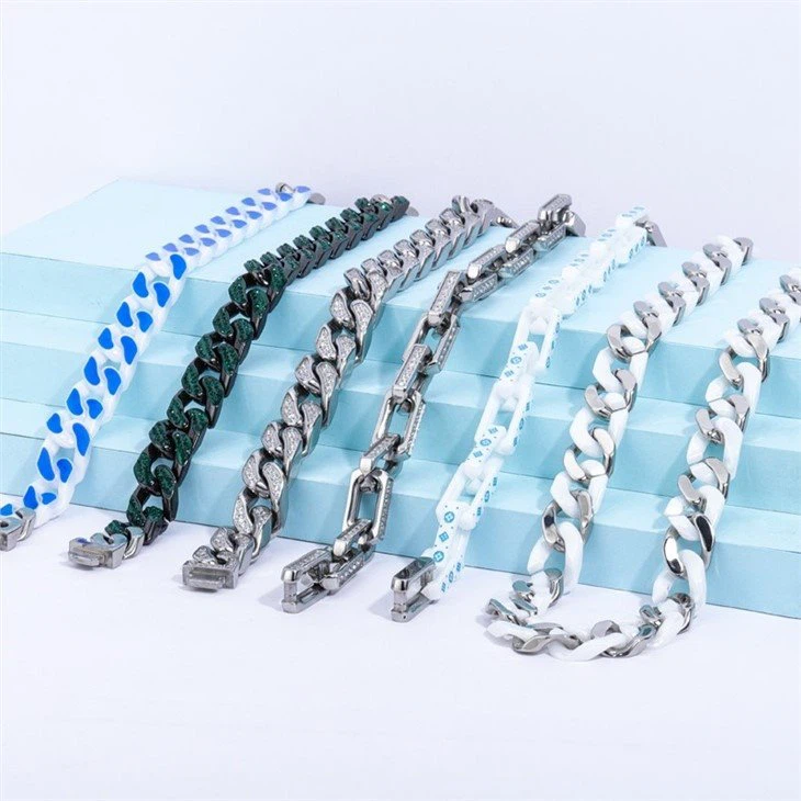 steel cuban link bracelet