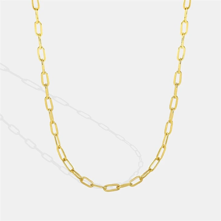 women's paperclip chain necklace