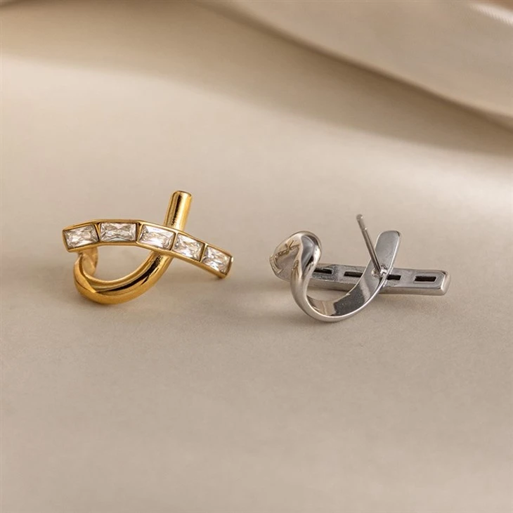 Elegant CZ Cross Hoops best