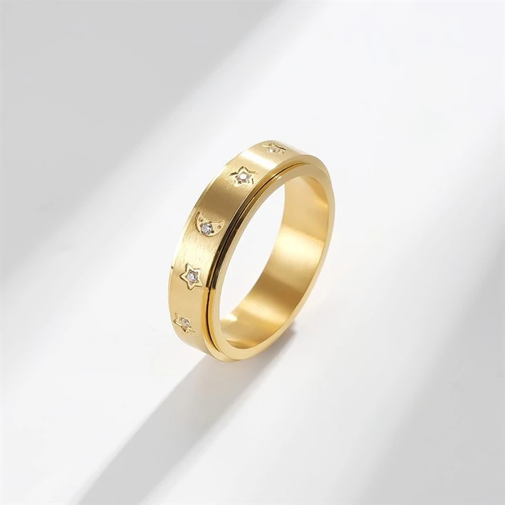 Moon And Star Spinner Ring best
