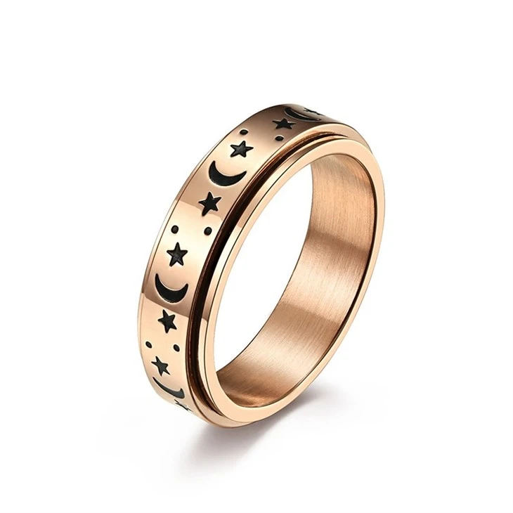 Star Moon Spinner Ring price