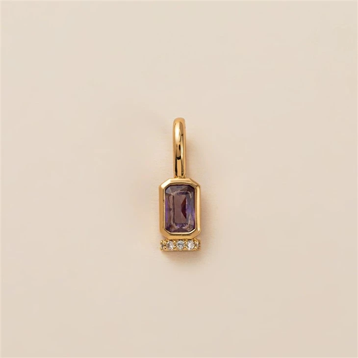 Vintage Natural Stone Stainless Steel Birthstone Charms high quality
