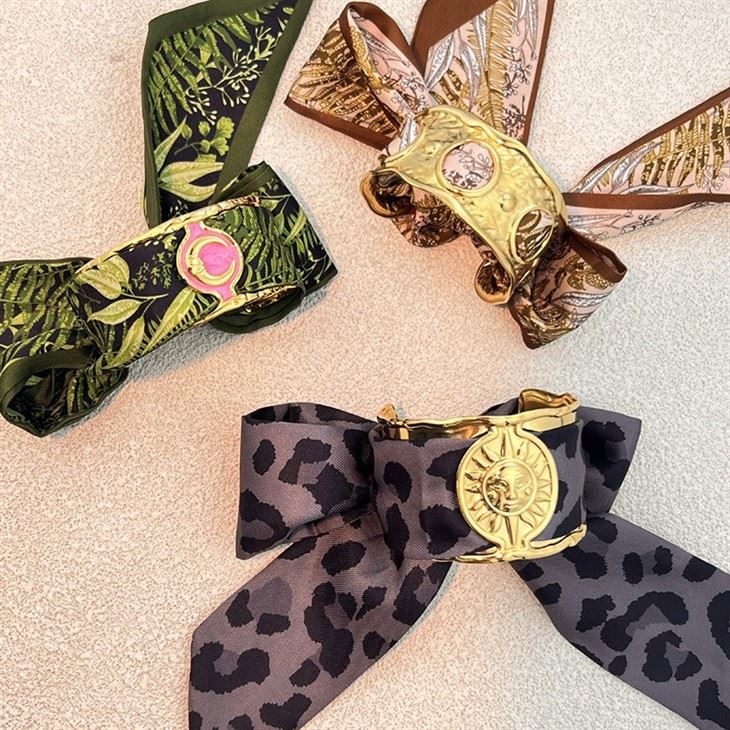 Wide Scarf Dot Cutout Cuff high quality